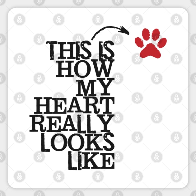 Paw Heart Sticker by Neyc Design